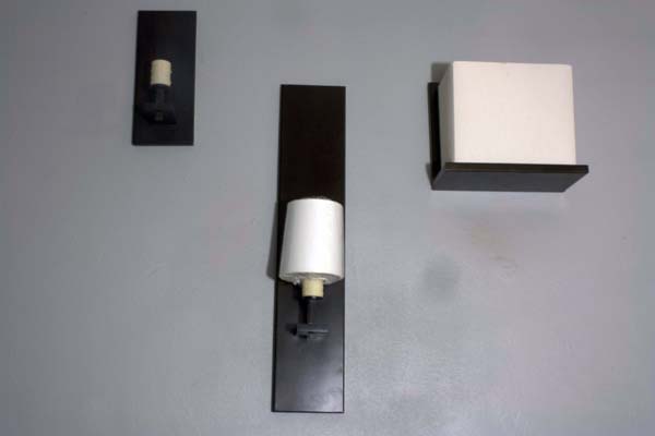 Triple lamparas con madera